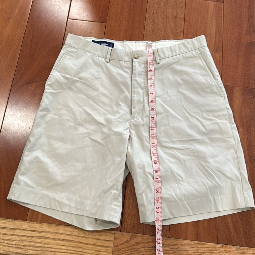 Polo Golf Ralph Lauren Men's Tan Flat Front Shorts size‎ 35 - Picture 9 of 9
